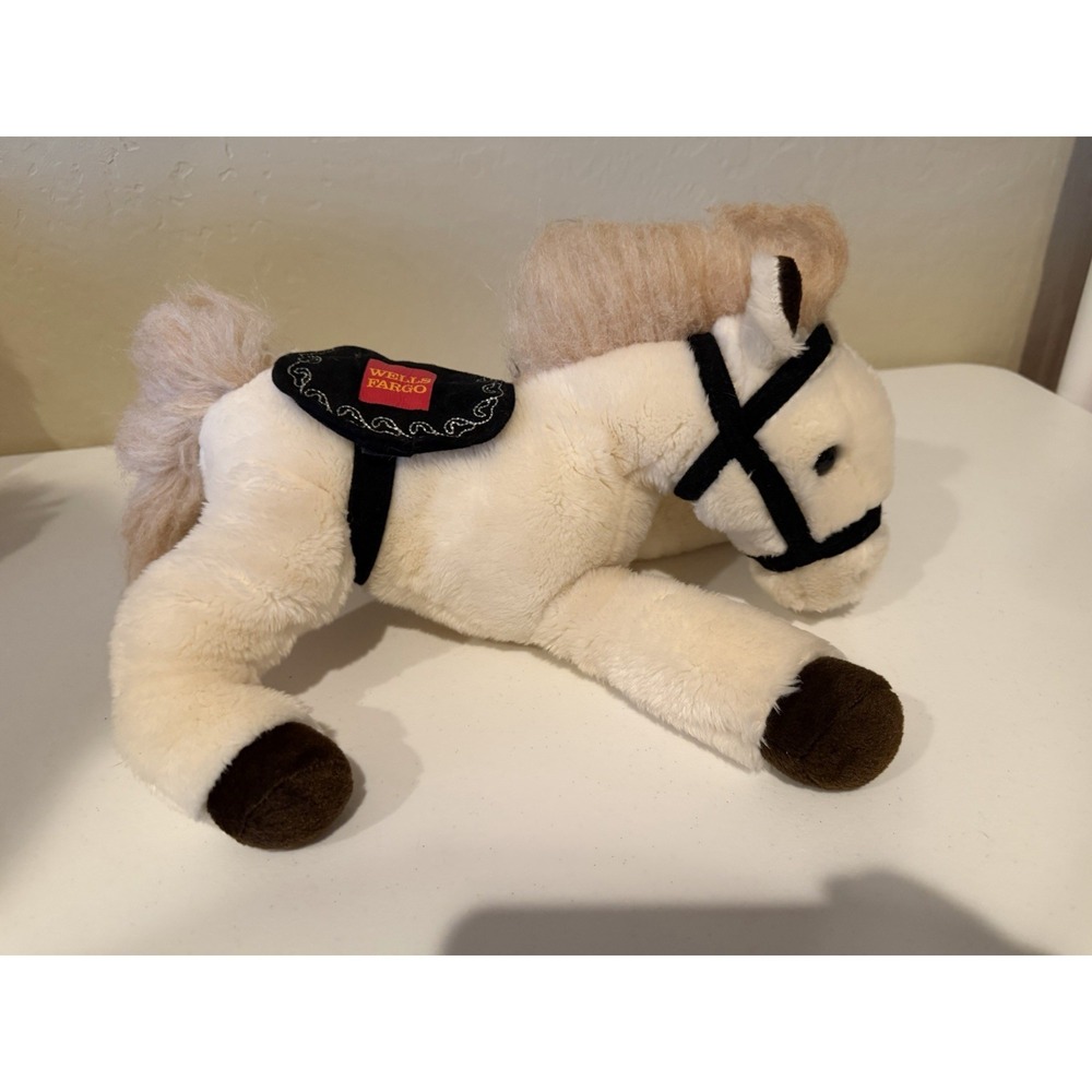 Wells Fargo Horse Legendary Pony El Toro 13" Plush Stuffed Animal 2014 Off White